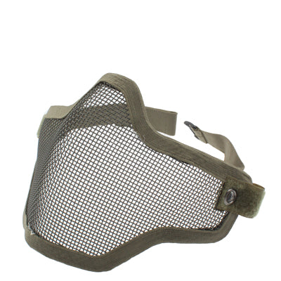 Half Face Net Mesh Style Protection Mask with Elastic Strap(Army Green)-garmade.com