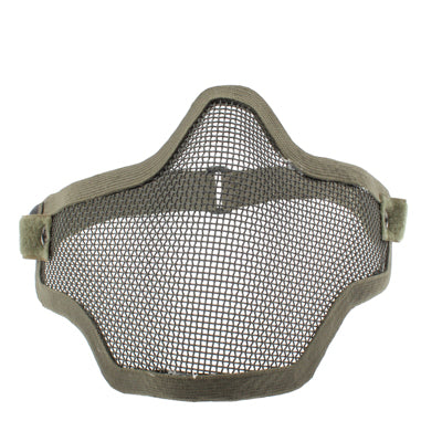Half Face Net Mesh Style Protection Mask with Elastic Strap(Army Green)-garmade.com