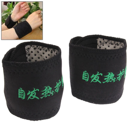 Infrared Magnetic Therapy Self-Heating Wrist Protector(Black)-garmade.com