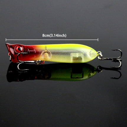 8cm Shrimp Mouth Type Water Surface Popper Lure Hit Water Waves Climb Fishing Bait, Random Color Delivery-garmade.com