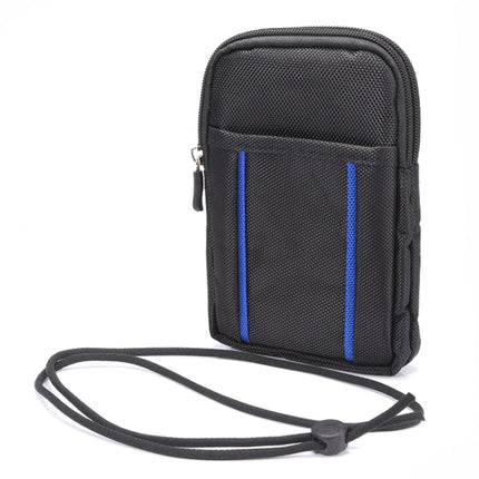 Universal Multifunctional 6.3 Inch Double Lattice Two-colored Polyester Pearl Material Storage Waist Packs / Waist Bag / Hiking Bag / Camping Bag for 6.3 inch Mobile Phones(Black)-garmade.com