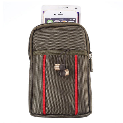 Universal Multifunctional 6.3 Inch Double Lattice Two-colored Polyester Pearl Material Storage Waist Packs / Waist Bag / Hiking Bag / Camping Bag for 6.3 inch Mobile Phones(Green)-garmade.com
