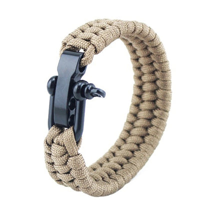 DIY Weave Style Nylon Survival Bracelets with Adjustable Stainless Steel Shackle, Random Color Delivery-garmade.com