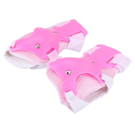 6 in 1 Roller Skate Knee & Elbow & Wrist Pads Protective Gear Sets(Pink)-garmade.com