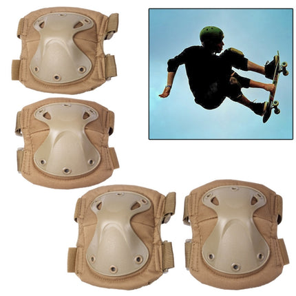 Knee and Elbow Pads Set(Yellowish Brown)-garmade.com