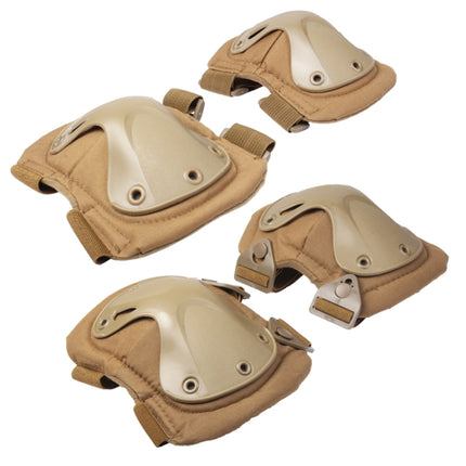 Knee and Elbow Pads Set(Yellowish Brown)-garmade.com