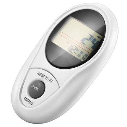 3D All Dimensional Waterproof Multifunction Digital Electronic Pedometer Step Counter(White)-garmade.com
