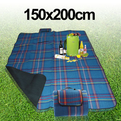 200x150cm Outdoor Beach Camping Mat Picnic Blanket(Blue)-garmade.com