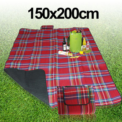 200x150cm Red Outdoor Beach Camping Mat Picnic Blanket(Red)-garmade.com