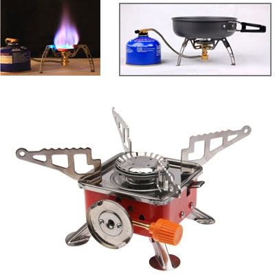 Outdoor Picnic Gas Burner Portable Card Type Camping Stove-garmade.com