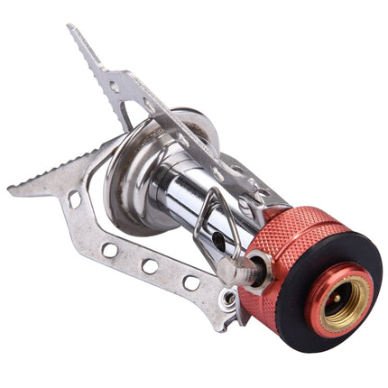 WH-S001 Outdoor Portable Ultra Mini Stainless Steel Gas Stove Camping Gas Stove(Silver)-garmade.com
