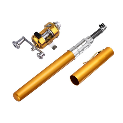 Flywheel Pen Style Fishing Rod(Gold)-garmade.com