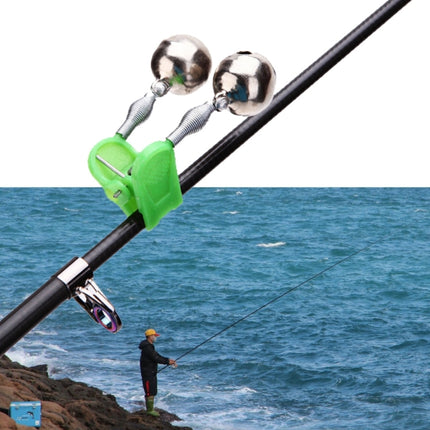 10 PCS Fishing Accessory Twin Bells Clip On Fishing Rod Fishing Bait Alarm, Random Color Delivery-garmade.com