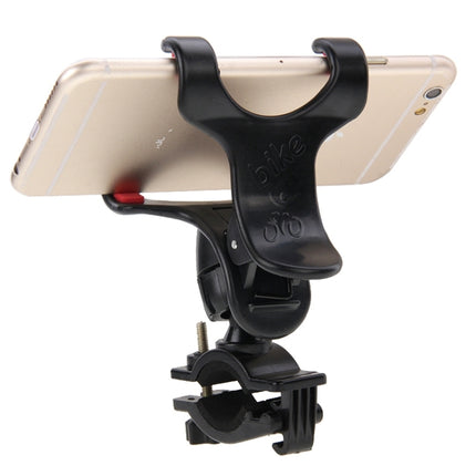 360 Degree Rotation Universal Mobile Phone Bicycle Clip Holder Cradle Stand, Clip Support Phone Width: up to 10cm(Black)-garmade.com