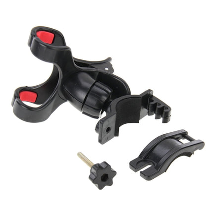 360 Degree Rotation Universal Mobile Phone Bicycle Clip Holder Cradle Stand, Clip Support Phone Width: up to 10cm(Black)-garmade.com