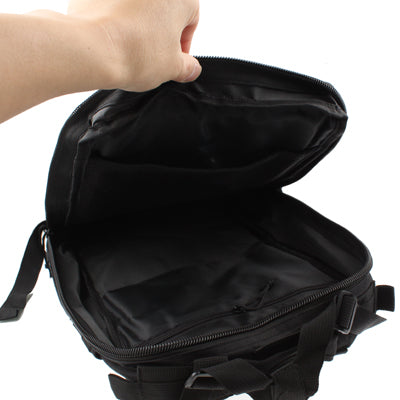 Nylon Oxford Waterproof 3P Backpack Bag with Adjustable Strap(Black)-garmade.com