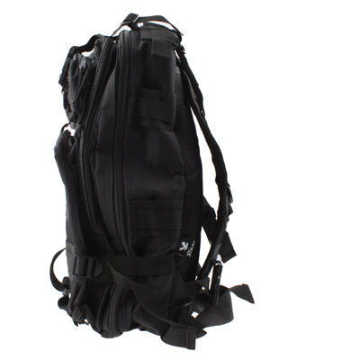 Nylon Oxford Waterproof 3P Backpack Bag with Adjustable Strap(Black)-garmade.com
