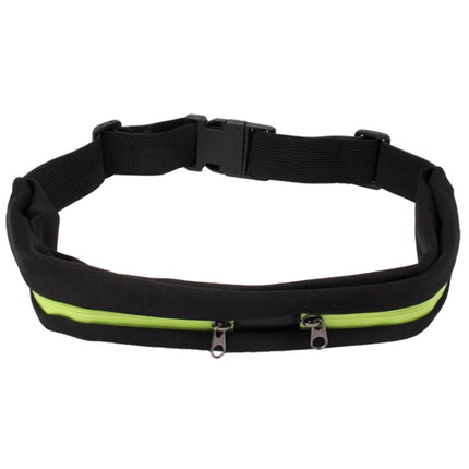 Sports Waterproof Elastic Waist Bag Two Pockets Fanny Pack Zip Pouch-garmade.com