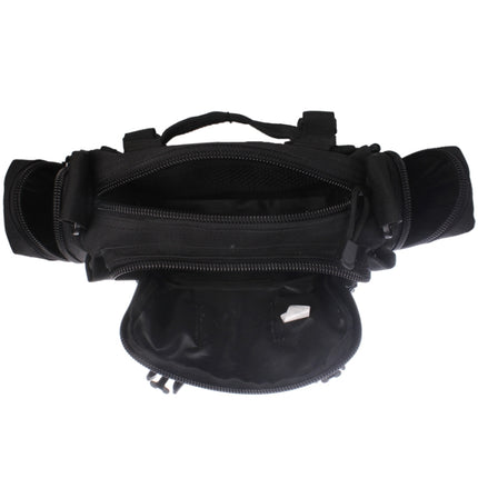 Collectable 3P Utility Waist Bag Pack Hand Pouch Pack with Long Strap(Black)-garmade.com