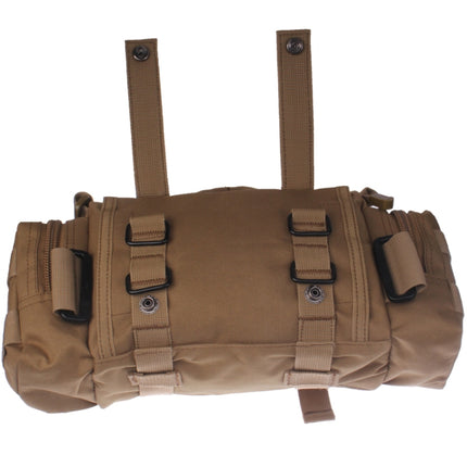 Collectable 3P Utility Waist Bag Pack Hand Pouch Pack with Long Strap(Khaki)-garmade.com