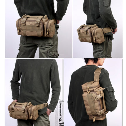 Collectable 3P Utility Waist Bag Pack Hand Pouch Pack with Long Strap(Khaki)-garmade.com