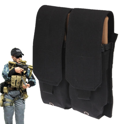 Duplex Canvas Clips Pouch with Quick Release Buckles(Black)-garmade.com