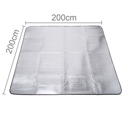 7mm Thickening of Double Aluminum Moisture Pad / Camping Sleeping Pad, Size: 200cm x 200cm(Blue)-garmade.com