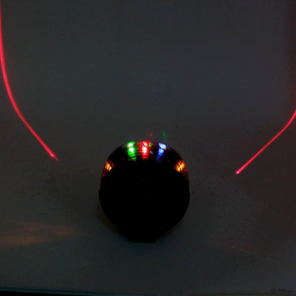Shell Shape Bicycle Safety Rear Warning Tail Light with 2 Laser Beams and Colorful Lights-garmade.com