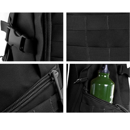 Unisex Outdoor Backpack Camping Hiking Rucksack Bag(Black)-garmade.com