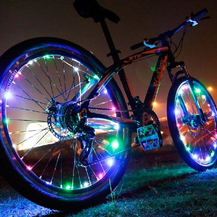 Bicycle Wheel Spoke Decorative LED Light Article Bar Strip, 15 LEDs-garmade.com