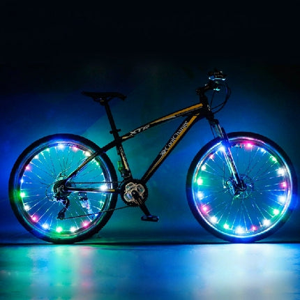 Bicycle Wheel Spoke Decorative LED Light Article Bar Strip, 15 LEDs-garmade.com