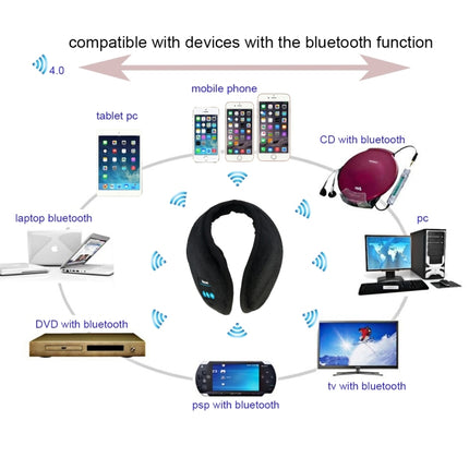My-Call Bluetooth V3.0 Headset Warm Winter Earmuff for iPhone 6 & 6s / iPhone 5 & 5S / iPhone 4 & 4S and Other Bluetooth Devices(Black)-garmade.com