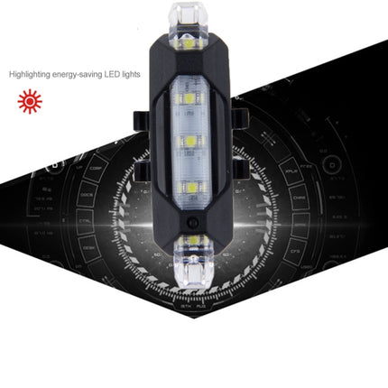 AQY-093 Detachable USB Rechargeable LED Bike Taillight(White)-garmade.com