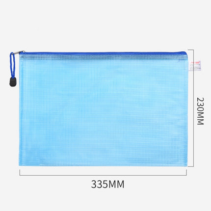 10 PCS Zipper Plastic Mesh Document File Bag, Random Color Delivery, Size: 33.5*23cm-garmade.com