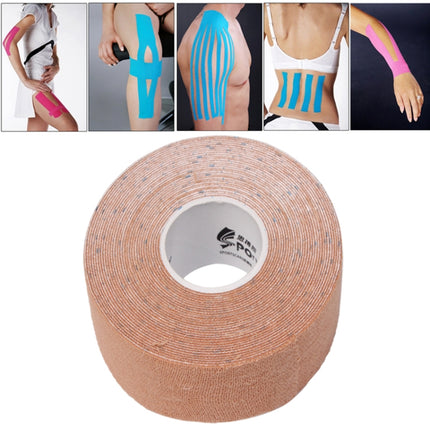 Waterproof Kinesiology Tape Sports Muscles Care Therapeutic Bandage, Size: 5m(L) x 5cm(W)(Apricot)-garmade.com