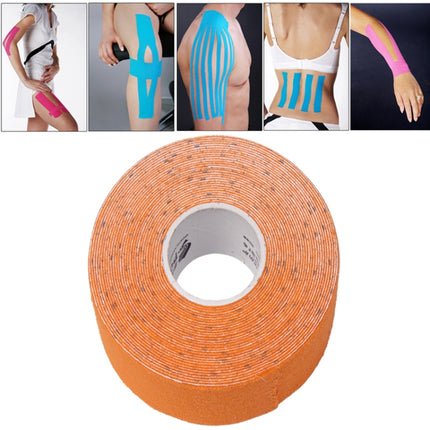 Waterproof Kinesiology Tape Sports Muscles Care Therapeutic Bandage, Size: 5m(L) x 5cm(W)(Orange)-garmade.com