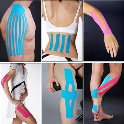 Waterproof Kinesiology Tape Sports Muscles Care Therapeutic Bandage, Size: 5m(L) x 5cm(W)(White)-garmade.com