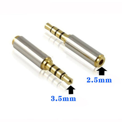 3.5mm 4-Pin Audio Jack Connector to 2.5mm 4-Pin Adapters (10 Pcs in One Package, the Price is for 10 Pcs)-garmade.com