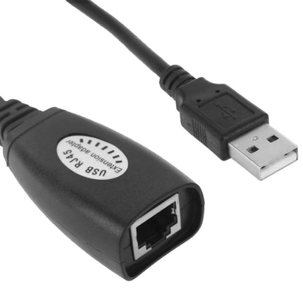 USB 2.0 CAT5 / CAT5E / CAT6 RJ45 to 4 USB Ethernet Extender LAN Extension Cable Repeater Adapter-garmade.com