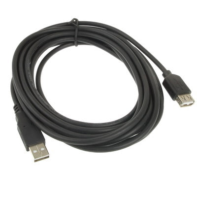 USB 2.0 AM to AF Extension Cable, Length: 5m(Black)-garmade.com