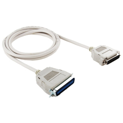 IEEE 1284 Female to RS232 25 Pin Male Parallel Extension Cable, 18s, Length: 1.5m(White)-garmade.com