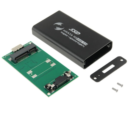6gb/s mSATA Solid State Disk SSD to USB 3.0 Hard Disk Case(Black)-garmade.com