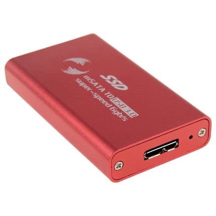 6gb/s mSATA Solid State Disk SSD to USB 3.0 Hard Disk Case(Red)-garmade.com