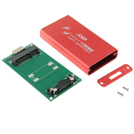 6gb/s mSATA Solid State Disk SSD to USB 3.0 Hard Disk Case(Red)-garmade.com