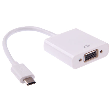 USB-C / Type-C 3.1 to VGA Multi-display Adapter Cable, For Macbook 12 inch / Chromebook Pixel 2015(White)-garmade.com