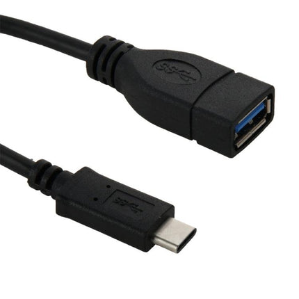 22cm USB-C / Type-C 3.1 Male to USB 3.0 Female Adapter Cable(Black)-garmade.com