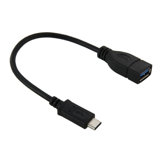 22cm USB-C / Type-C 3.1 Male to USB 3.0 Female Adapter Cable(Black)-garmade.com
