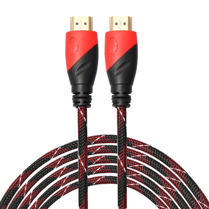 10m HDMI 1.4 Version 1080P Nylon Woven Line Red Black Head HDMI Male to HDMI Male Audio Video Connector Adapter Cable-garmade.com