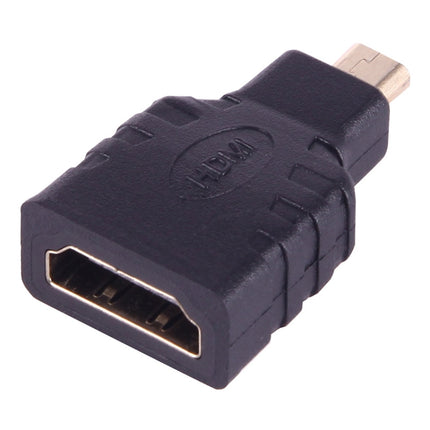 Micro HDMI Male to HDMI Female Adapter (Gold Plated)(Black)-garmade.com
