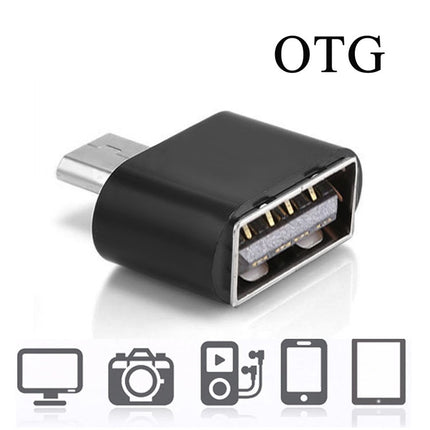 Micro USB 2.0 to USB 2.0 Adapter with OTG Function, For Samsung / Huawei / Xiaomi / Meizu / LG / HTC and Other Smartphones(Black)-garmade.com